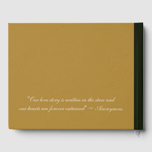 Elegant  Gold Library Bruiloft Gastenboek (Achterkant)