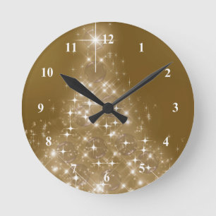 Elegant Gold Lighting Ronde Klok