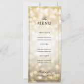 Elegant Gold Lights 16th Birthday Program Menu  Kaart (Achterkant)