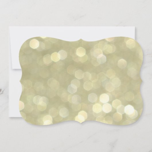 Elegant Gold Lights Bat Mitzvah Uitnodiging (Achterkant)