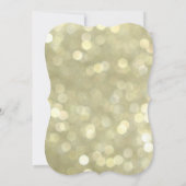 Elegant Gold Lights Birthday Uitnodiging (Achterkant)