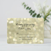 Elegant Gold Lights RSVP (Staand voorkant)