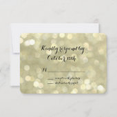 Elegant Gold Lights RSVP (Voorkant)
