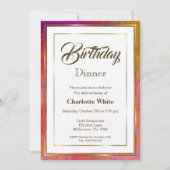 Elegant Gold Lijst 40e geboortedag Kaart (Voorkant)