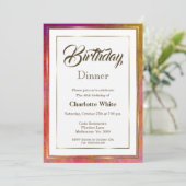 Elegant Gold Lijst 40e geboortedag Kaart (Staand voorkant)