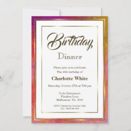 Elegant Gold Lijst 40e geboortedag Kaart