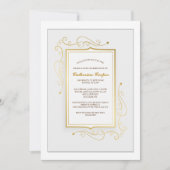 Elegant Gold Lijst Afstuderen Kaart (Voorkant)