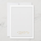 Elegant Gold Lijst Afstuderen Kaart (Achterkant)