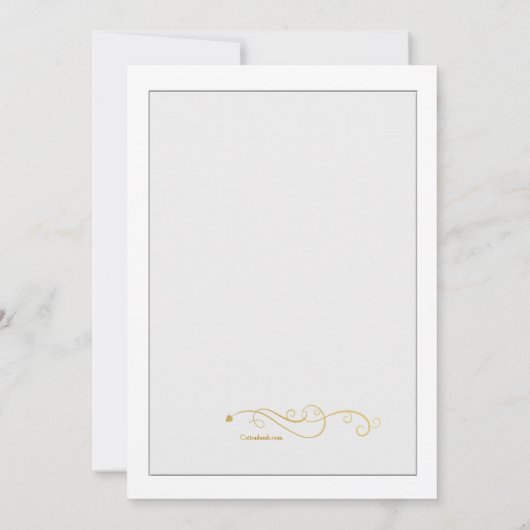 Elegant Gold Lijst Afstuderen Kaart (Achterkant)