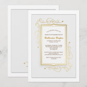 Elegant Gold Lijst Afstuderen Kaart (Voorkant / Achterkant)