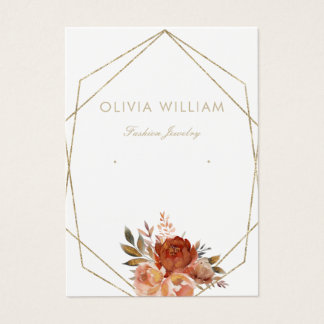 Elegant Gold Lijst Black earing Display Card Visitekaartje