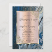 Elegant Gold Lijst, Blue Marble Retirement Kaart (Voorkant)