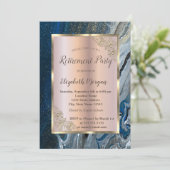 Elegant Gold Lijst, Blue Marble Retirement Kaart (Staand voorkant)