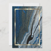 Elegant Gold Lijst, Blue Marble Retirement Kaart (Achterkant)