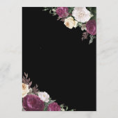 Elegant Gold Lijst Burgundy Floral Retirement Kaart (Achterkant)