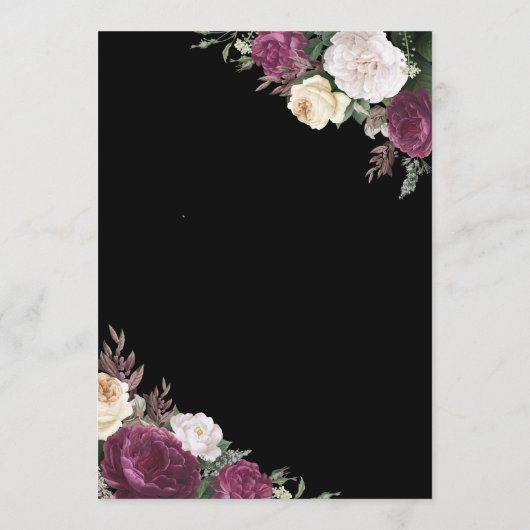 Elegant Gold Lijst Burgundy Floral Retirement Kaart (Achterkant)