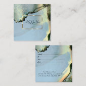 Elegant Gold Lijst, Confetti Alcohol Inkt Kortingskaartje (Voorkant / Achterkant)