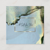 Elegant Gold Lijst, Confetti Alcohol Inkt Kortingskaartje (Voorkant)