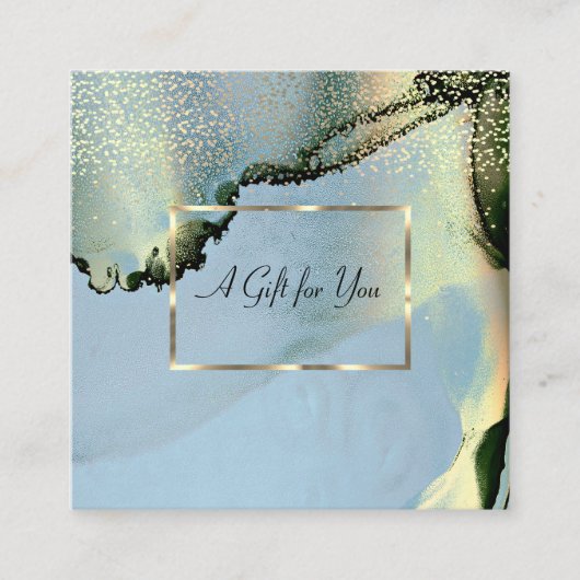 Elegant Gold Lijst, Confetti Alcohol Inkt Kortingskaartje (Voorkant)