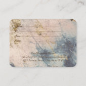 Elegant Gold Lijst, Confetti Blue Marble Kortingskaartje (Achterkant)