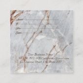 Elegant Gold Lijst, Confetti Marble Kortingskaartje (Achterkant)