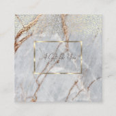 Elegant Gold Lijst, Confetti Marble Kortingskaartje (Voorkant)