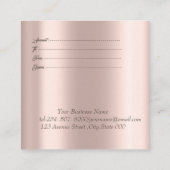 Elegant Gold Lijst, Confetti Roos Gold Kortingskaartje (Achterkant)