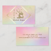 Elegant Gold Lijst, Confetti, Yoga Instructor Visitekaartje (Voorkant / Achterkant)