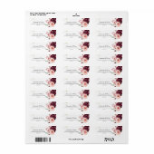 Elegant Gold Lijst Floral Red & Roze Etiket (Full Sheet)