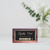 Elegant Gold Lijst Glitter Bokeh Loyalty Kaart (Staand voorkant)