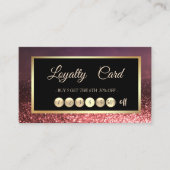 Elegant Gold Lijst Glitter Bokeh Loyalty Kaart (Voorkant)