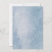 Elegant Gold Lijst Greenery Dusty Blue Wedding Kaart (Achterkant)