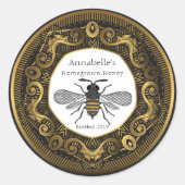 Elegant Gold Lijst Honey Label (Voorkant)