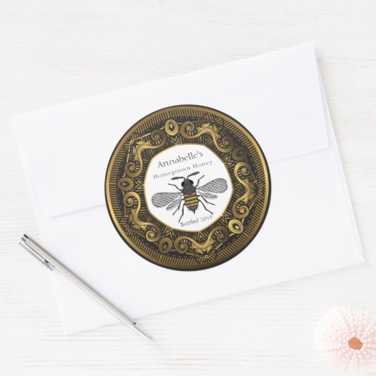 Elegant Gold Lijst Honey Label (Envelop)