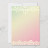 Elegant Gold Lijst Lace Ombre Retirement Party Kaart (Achterkant)