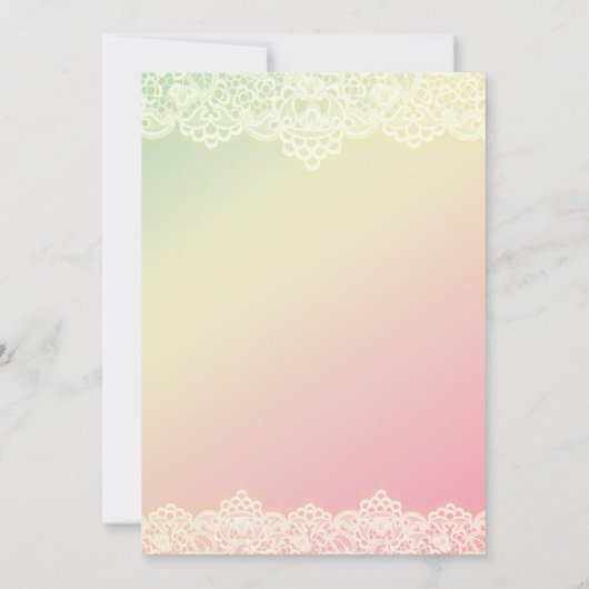 Elegant Gold Lijst Lace Ombre Retirement Party Kaart (Achterkant)