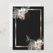 Elegant Gold Lijst, Palm Leaves Rozen Retirement Kaart (Achterkant)