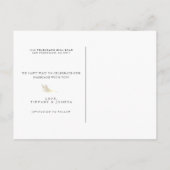 Elegant Gold Lijst Photo Wedding Save the Date Aankondigingskaart (Achterkant)