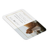 Elegant Gold Lijst Photo Wedding Save the Date Magneet (Rechterzijde)