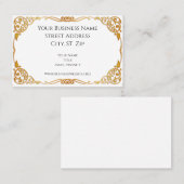 Elegant Gold Lijst Professional Visitekaartje (Voorkant / Achterkant)