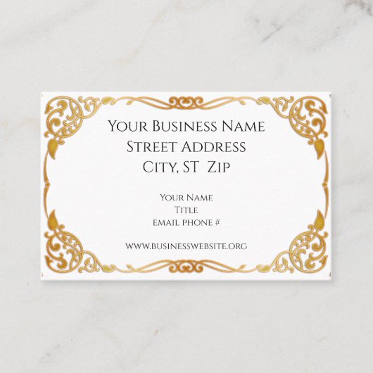 Elegant Gold Lijst Professional Visitekaartje (Voorkant)