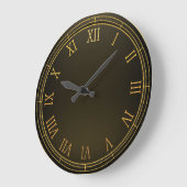 Elegant Gold Lijst & Roman Numerals | Wandklok (Hoek)