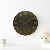 Elegant Gold Lijst & Roman Numerals | Wandklok (Huis)