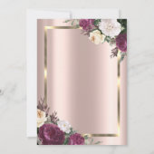 Elegant Gold Lijst, Roos Gold Burgundy Retirement Kaart (Achterkant)