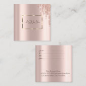 Elegant Gold Lijst, Roos Gold Glitter Drivers Kortingskaartje (Voorkant / Achterkant)