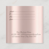 Elegant Gold Lijst, Roos Gold Glitter Drivers Kortingskaartje (Achterkant)