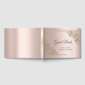 Elegant Gold Lijst Roos Gold Wedding Gastenboek (Volledig)