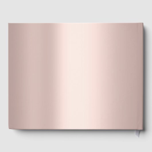 Elegant Gold Lijst Roos Gold Wedding Gastenboek (Achterkant)