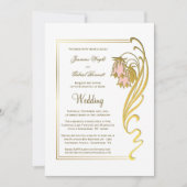 Elegant Gold Lijst Script Weduwen Kaart (Voorkant)