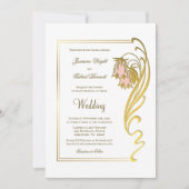 Elegant Gold Lijst Script Weduwen Kaart (Voorkant)